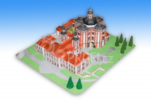 Poutní areál Mariánská Týnice - papírový model 1:250