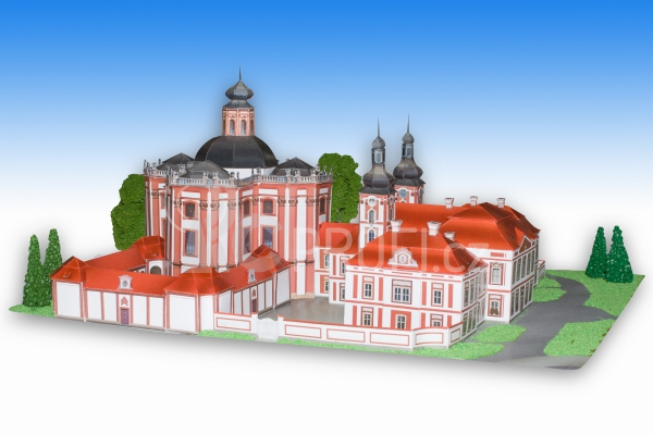 Poutní areál Mariánská Týnice - papírový model 1:250