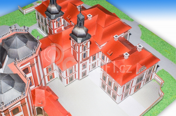 Poutní areál Mariánská Týnice - papírový model 1:250