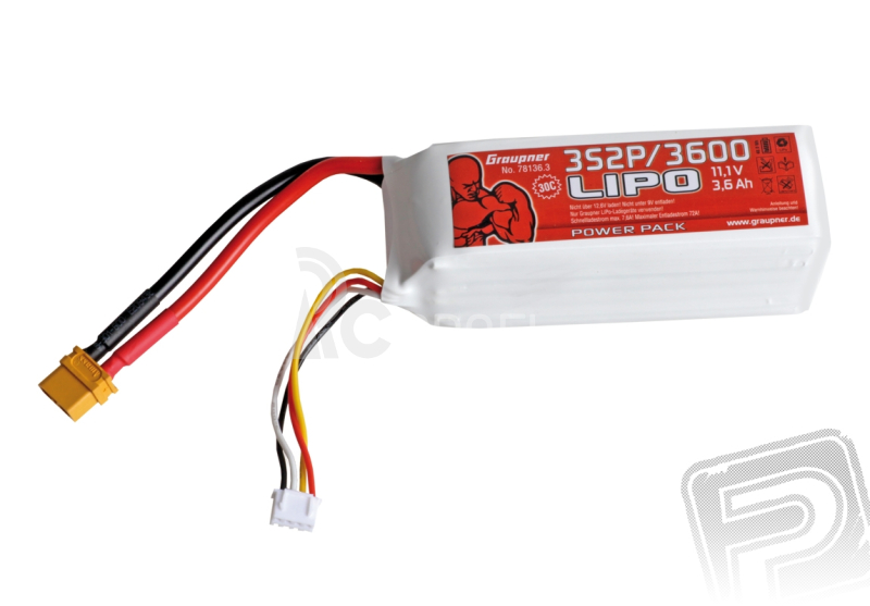 Power Pack LiPo 3/3600 11,1 V 30C XT60A4