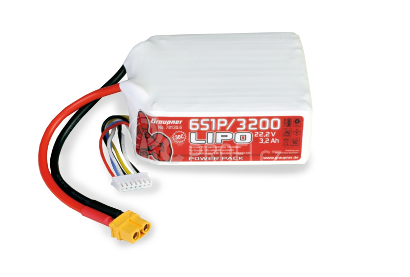 Power Pack LiPo 6/3200 22,2 V 30C XT606198