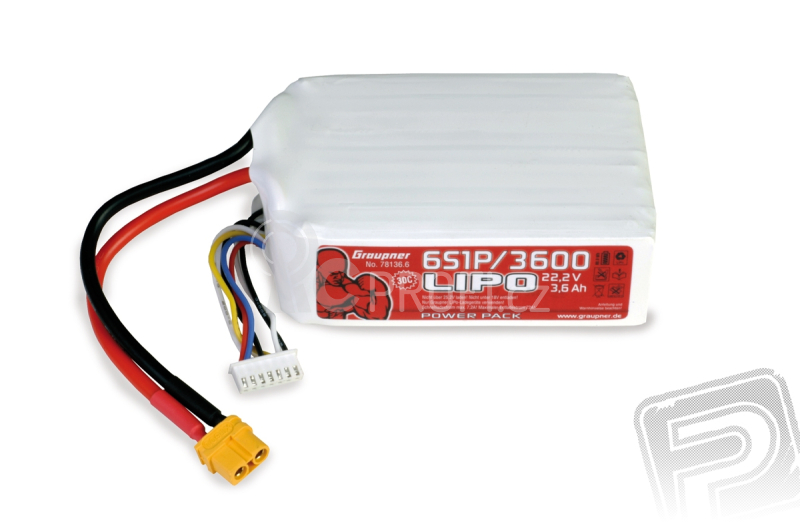 Power Pack LiPo 6/3600 22,2 V 30C XT60