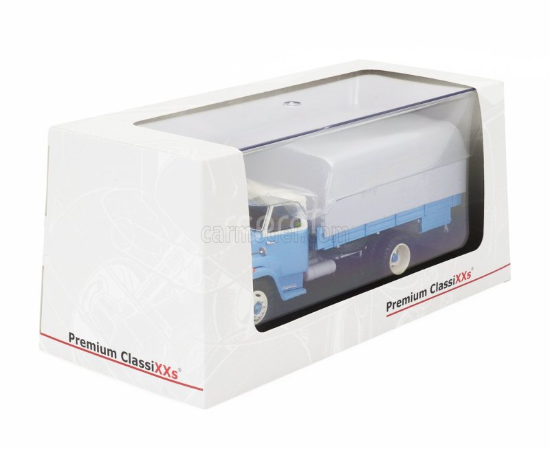 Premium classixxs Csepel D445 Truck Telonato 2-assi 1963 1:43 Světle Modrá Šedá