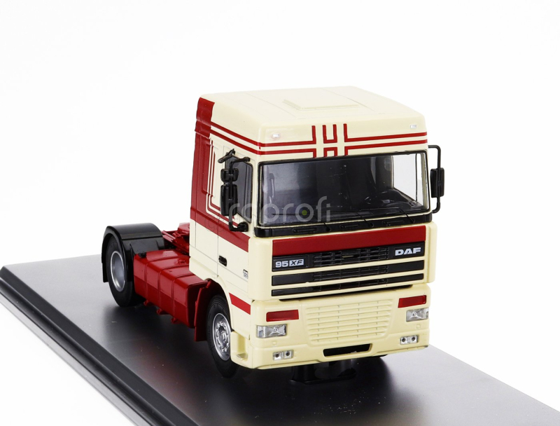 Premium classixxs DAF 95xf 430 Tractor Truck 2-assi 1997 1:43 Cream Red