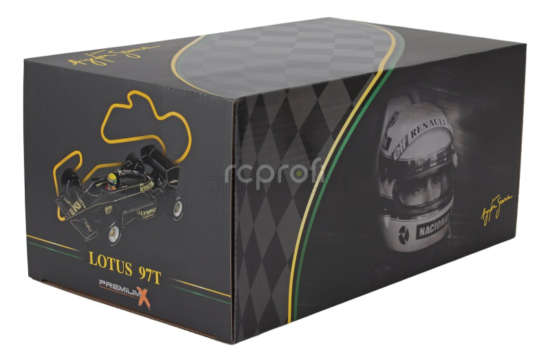 Premium-x Lotus F1  97t Renault Turbo N 12 Winner Portugal Gp 1985 Ayrton Senna 1:18 Černé Zlato