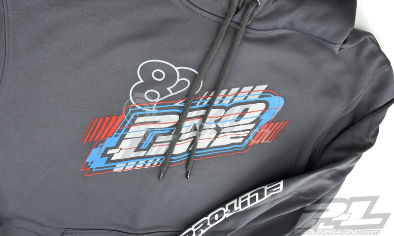 Pro-Line ENERGY tmavě šeďivá mikina s kapucí - vel.