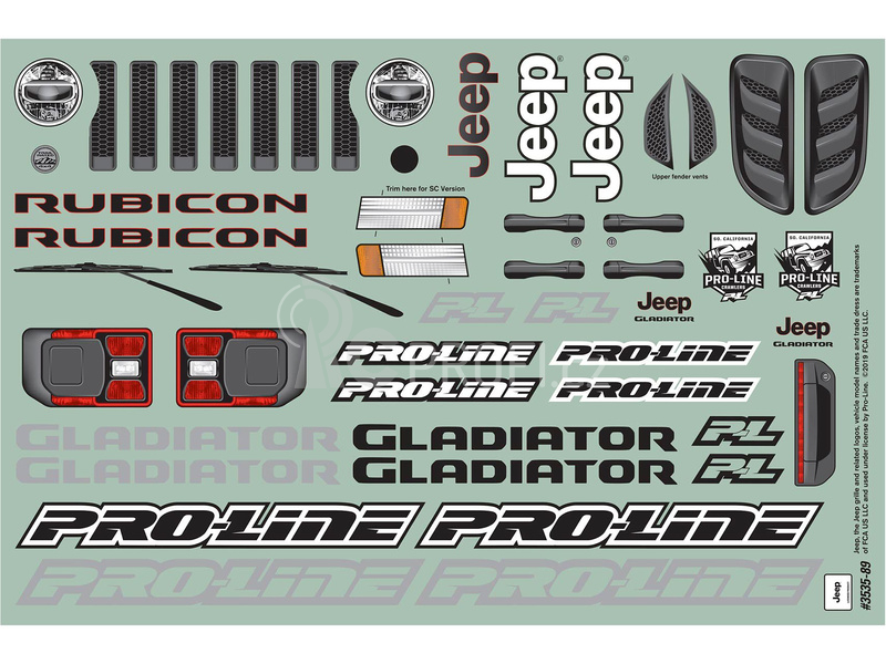 Pro-Line karosérie 1:10 Jeep Gladiator Rubicon (Short Course)