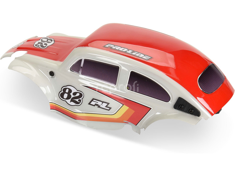 Pro-Line karosérie Class 1 VW brouk červená, kola Chrome Diablo 12mm s pneu Flat Iron: Arrma Typhon Grom
