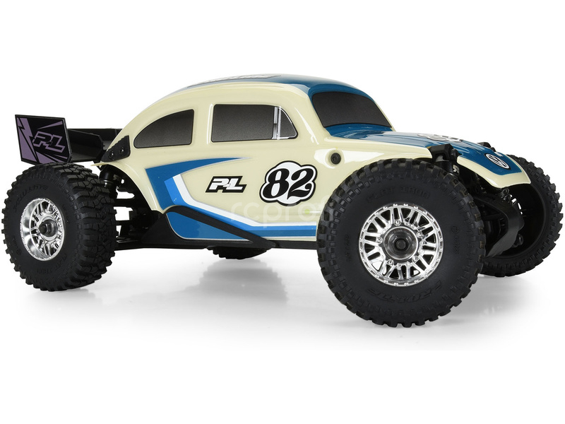 Pro-Line karosérie Class 1 VW brouk modrá, kola Chrome Diablo 12mm s pneu Flat Iron: Arrma Typhon Grom