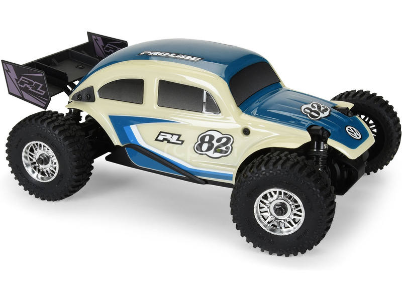 Pro-Line karosérie Class 1 VW brouk modrá, kola Chrome Diablo 12mm s pneu Flat Iron: Arrma Typhon Grom