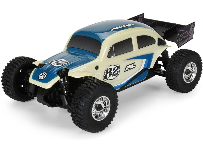 Pro-Line karosérie Class 1 VW brouk modrá, kola Chrome Diablo 12mm s pneu Flat Iron: Arrma Typhon Grom