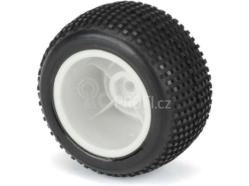 Pro-Line kolo 1:18, pneu Hole Shot, disk H8 bílý (2) (Losi Mini-T)