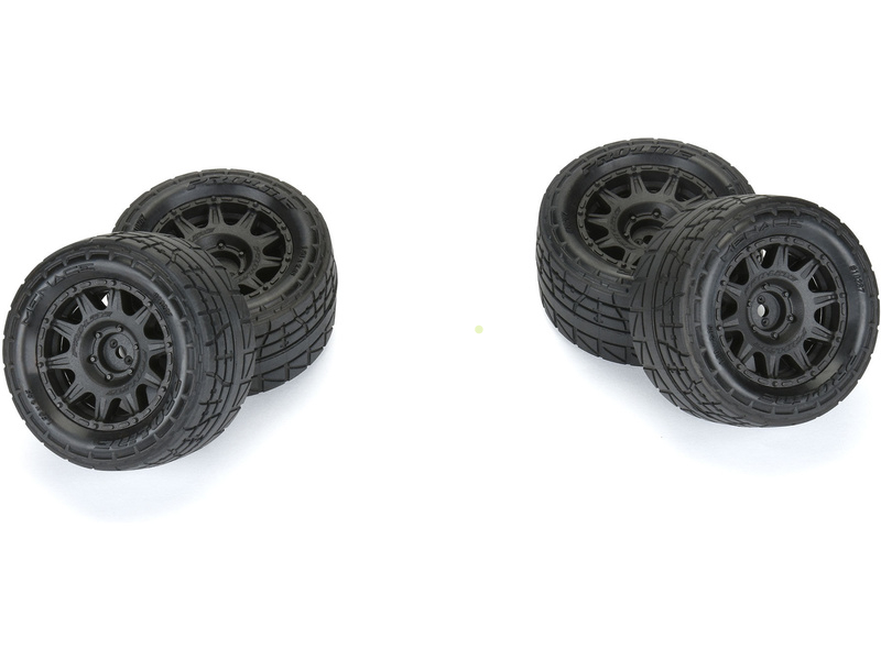 Pro-Line kolo s pneu 1:18 Menace Street H12mm, disk černý (4): Granite GROM