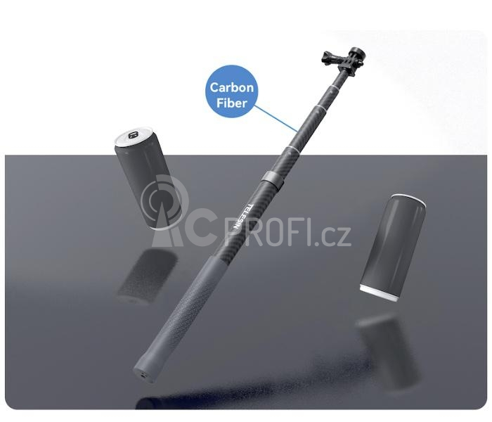 Prodlužující selfie tyč na kameru Insta360 X3 / X2 / One RS (3m) (Telesin)