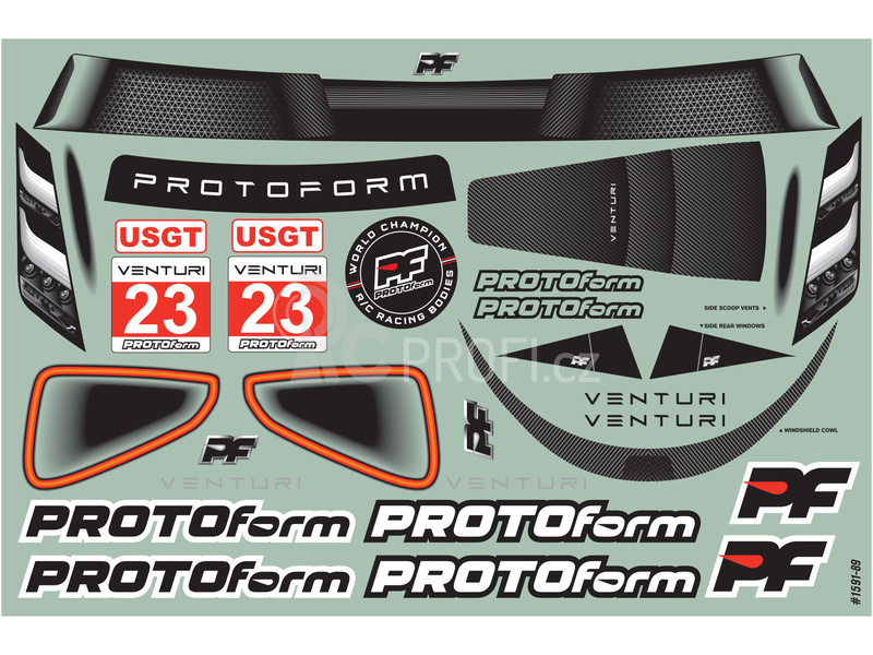 PROTOform karosérie 1:10 Venturi GT 190mm
