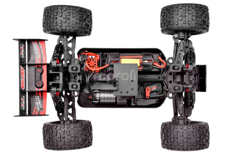 RC auto PUNISHER-4 Monster Truck 4WD 3-4S RTR, červená