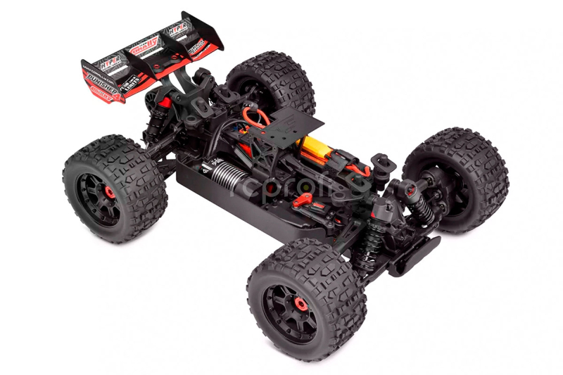 RC auto PUNISHER-4 Monster Truck 4WD 3-4S RTR, červená