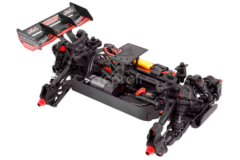 RC auto PUNISHER-4 Monster Truck 4WD 3-4S RTR, červená