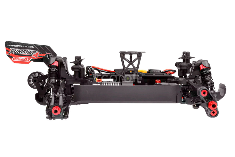 RC auto PUNISHER-4 Monster Truck 4WD 3-4S RTR, červená