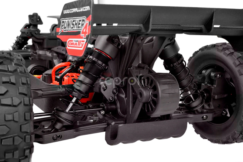 RC auto PUNISHER-4 Monster Truck 4WD 3-4S RTR, červená