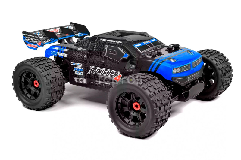 RC auto PUNISHER-4 Monster Truck 4WD 3-4S RTR, modrá