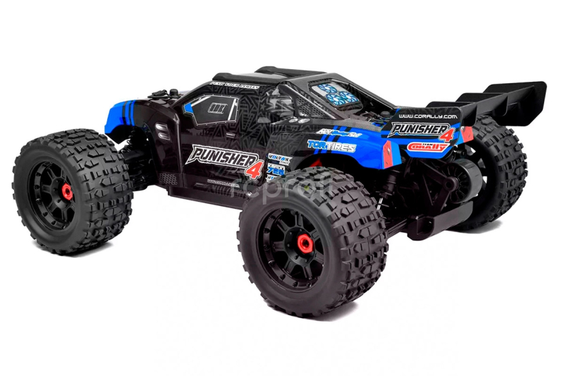 RC auto PUNISHER-4 Monster Truck 4WD 3-4S RTR, modrá