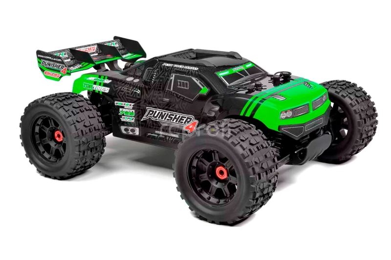 RC auto PUNISHER-4 Monster Truck 4WD 3-4S RTR, zelená