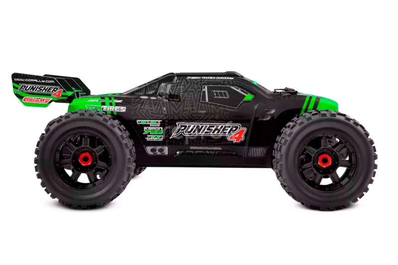 RC auto PUNISHER-4 Monster Truck 4WD 3-4S RTR, zelená
