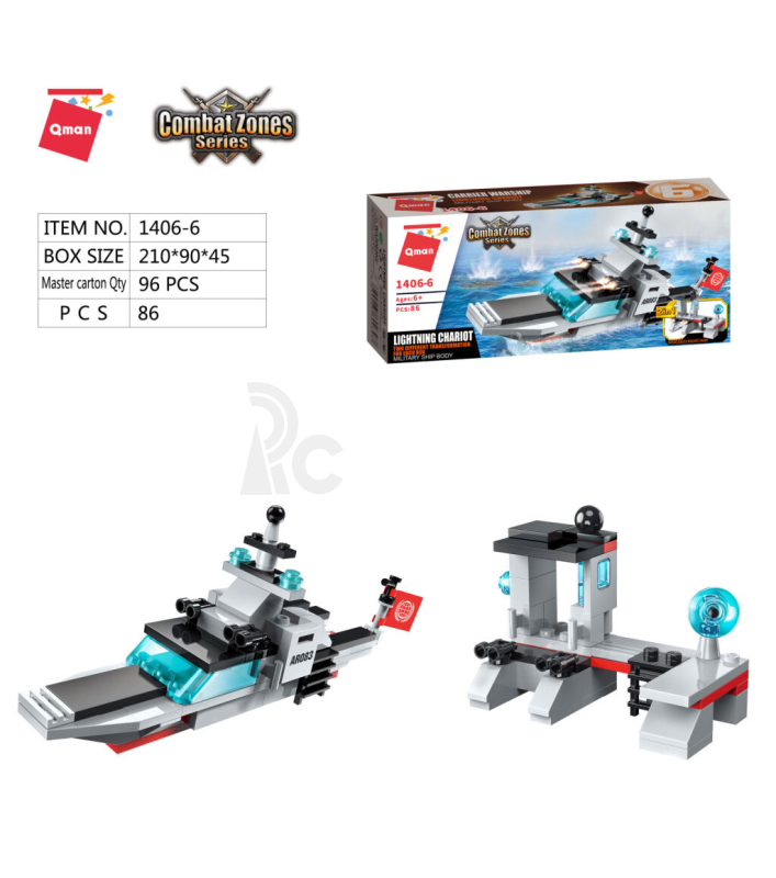 Qman Aircraft Carrier 1406-6 Lightning Chariot 2v1