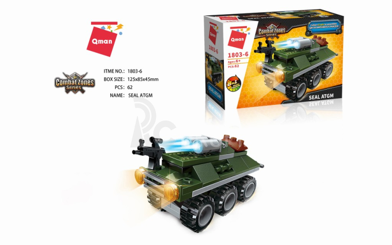 Qman QM-09 Amphibious Panzer 1803-6 Bojové vozidlo Seal ATGM