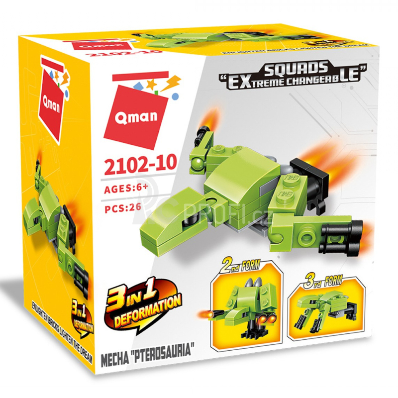 Qman Squros Extreme Changeable 2102-10 Robot Pterosauria 3v1