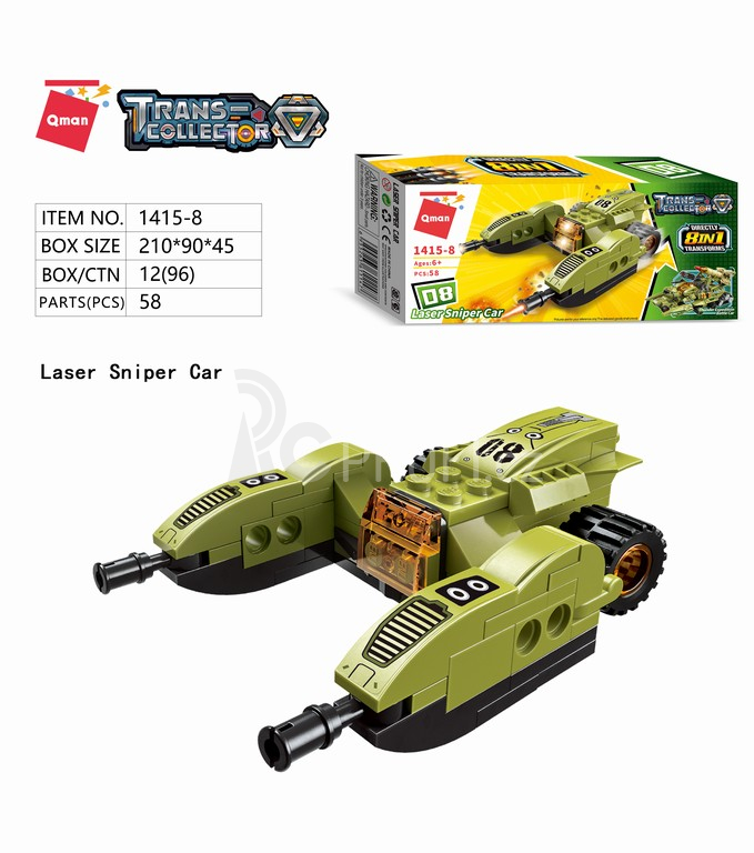 Qman Thunder Expedition Battle Car 1415 sada 8v1