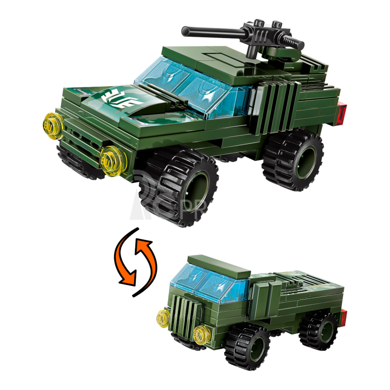 Qman War-Spirit Wheeled Tank 42301 sada 8v1