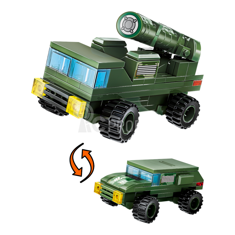 Qman War-Spirit Wheeled Tank 42301 sada 8v1