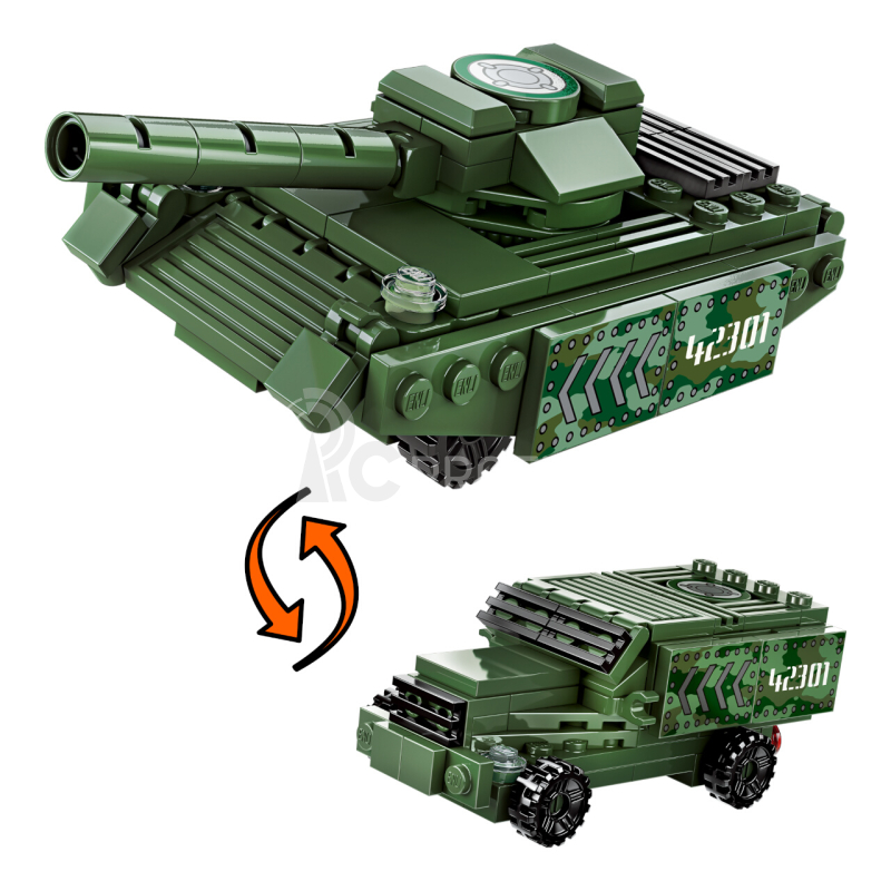 Qman War-Spirit Wheeled Tank 42301 sada 8v1