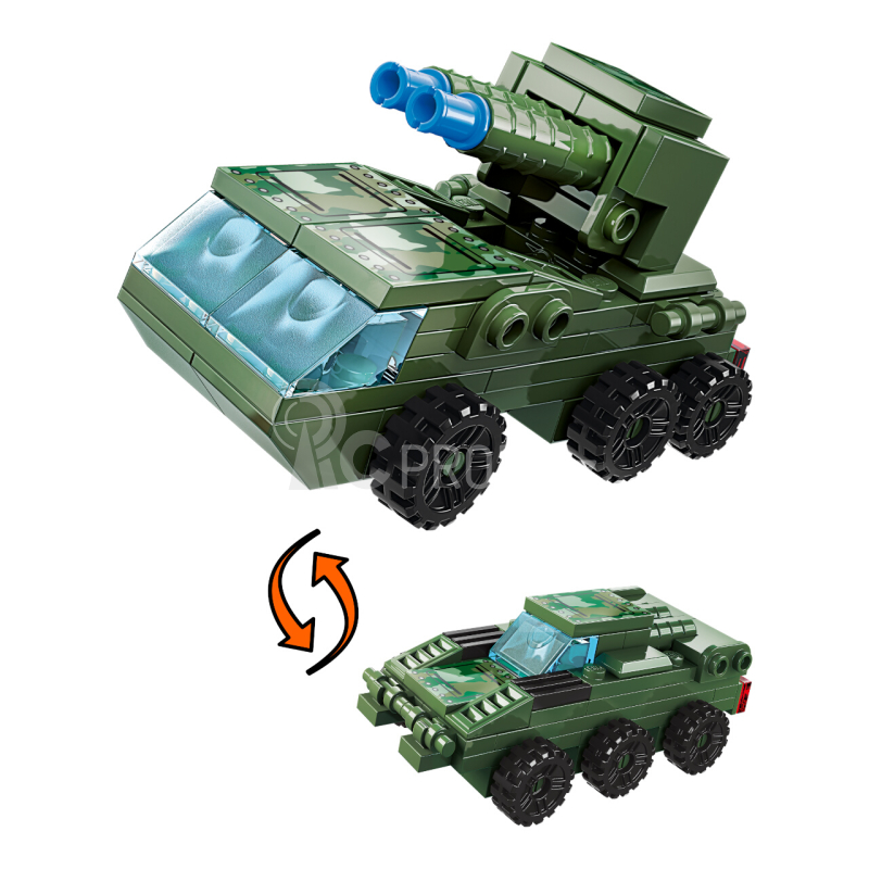 Qman War-Spirit Wheeled Tank 42301 sada 8v1