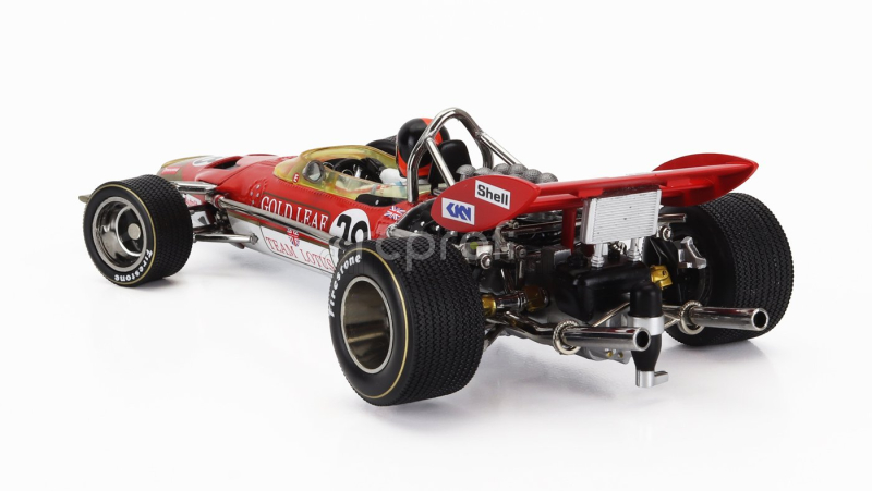Quartzo Lotus F1  49c Ford Team Lotus N 28 British Gp 1970 Emerson Fittipaldi 1:18 Červená Bílá
