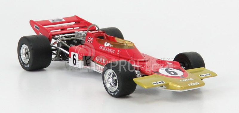 Quartzo Lotus F1  72c Team Lotus N 6 World Champion Winner French Gp 1970 Jochen Rindt 1:43 Červené Zlato