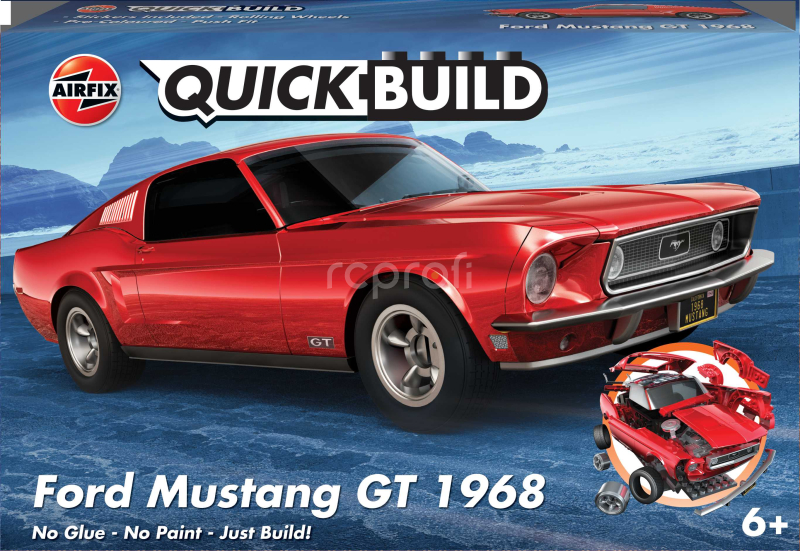 Quick Build auto J6035 - Ford Mustang GT 1968