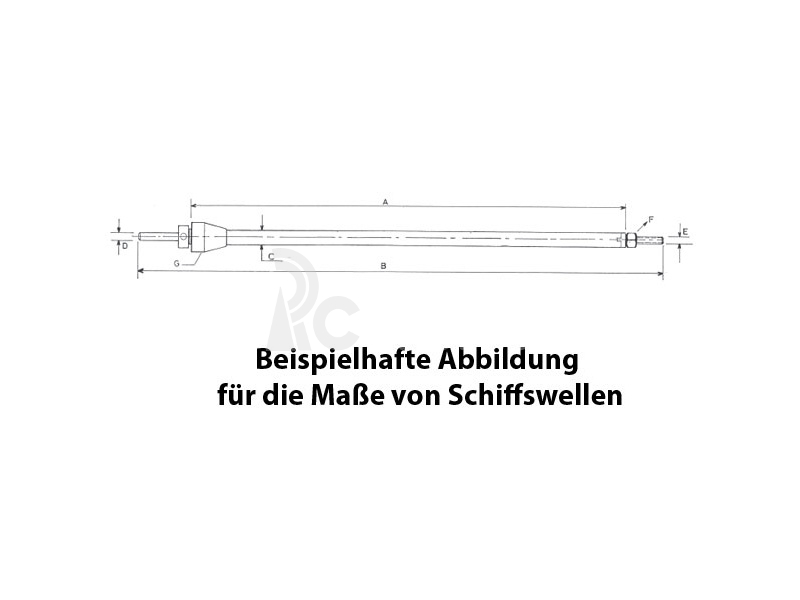 Raboesch lodní hřídel komplet 186mm 6mm M4x16mm