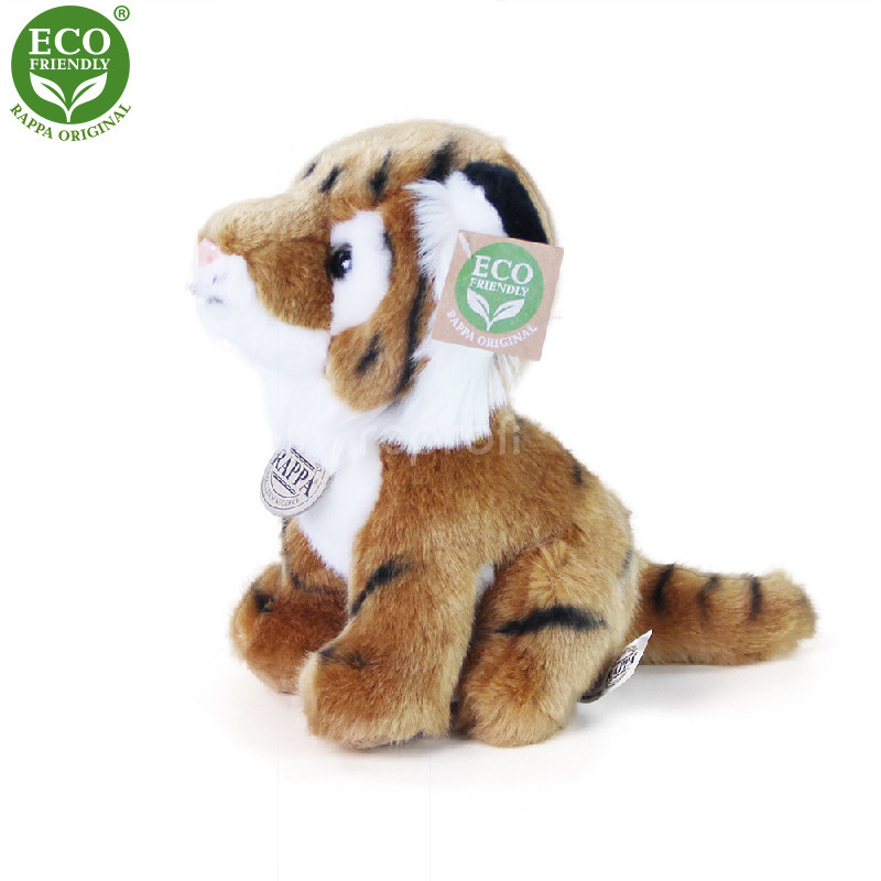 Rappa Plyšový tygr sedící 18 cm ECO-FRIENDLY