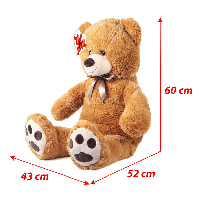 Rappa Velký plyšový medvěd Kuba s visačkou 100 cm