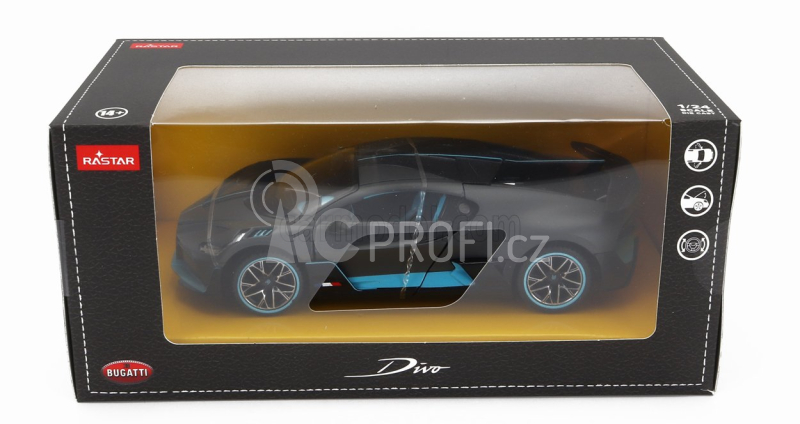 Rastar Bugatti Divo 2018 1:24 Šedá Světle Modrá