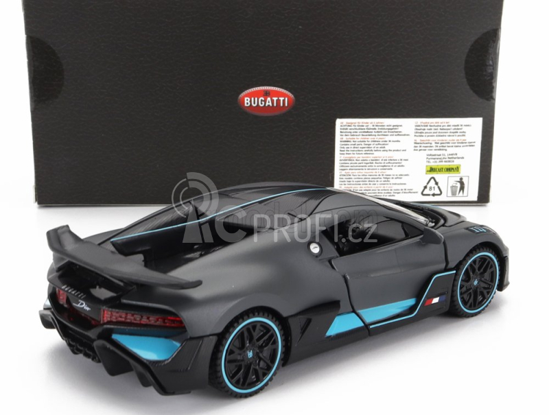 Rastar Bugatti Divo 2018 1:32 Šedá Světle Modrá