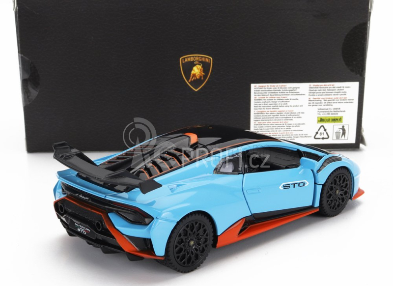 Rastar Lamborghini Huracan Sto Lp640-2 2021 1:32 Světle Modrá Oranžová