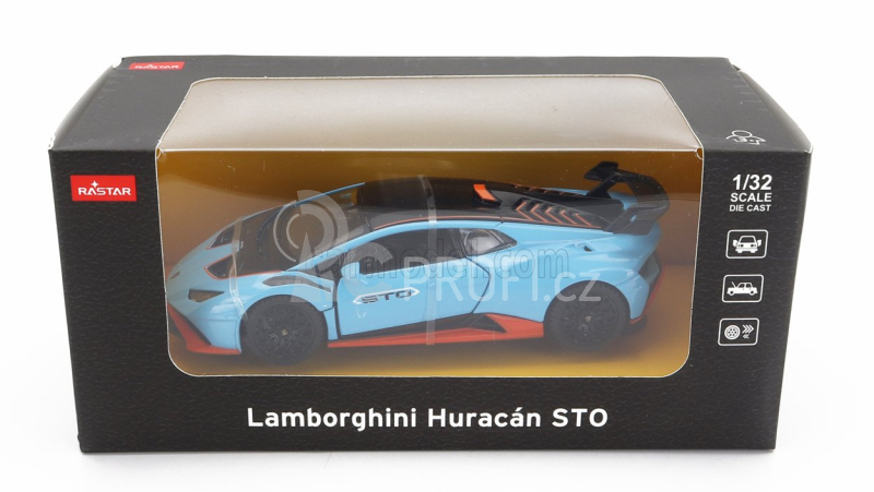 Rastar Lamborghini Huracan Sto Lp640-2 2021 1:32 Světle Modrá Oranžová