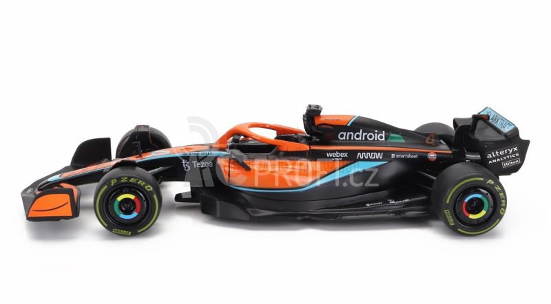 Rastar Mclaren F1 Mcl36 Mercedes Team Mclaren N 4 3rd Emilia Romagna Italy Gp 2022 Lando Norris 1:24 Oranžová Světle Modrá