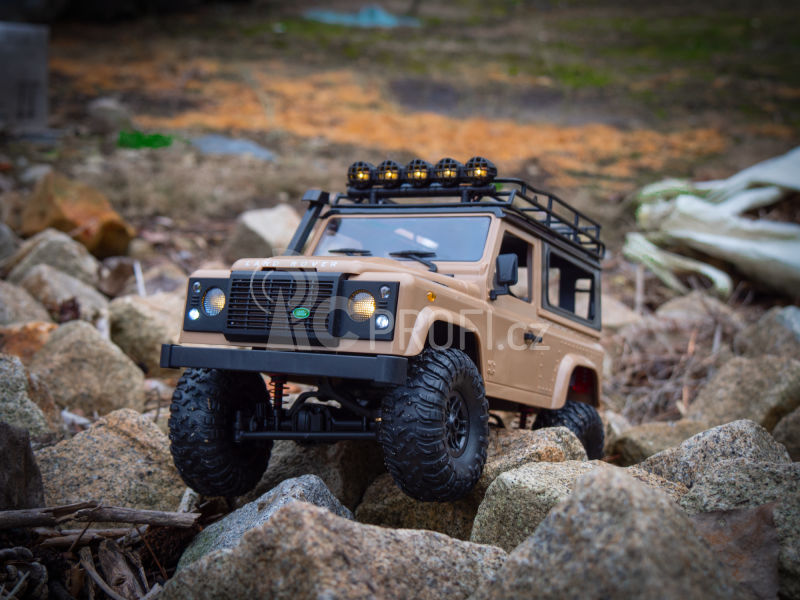 RC auto Land Rover Defender T98 1/12, písková + náhradní baterie