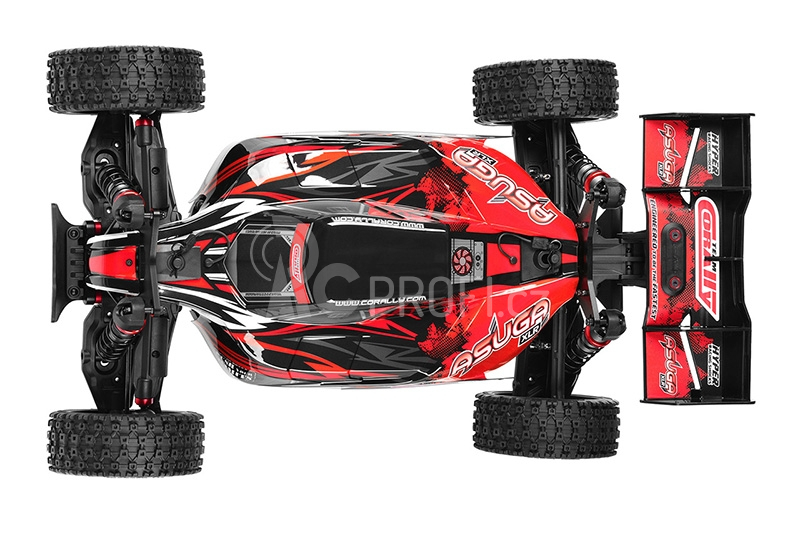 RC auto ASUGA XLR 6S - buggy 4WD - PRO Roller šasi, červená