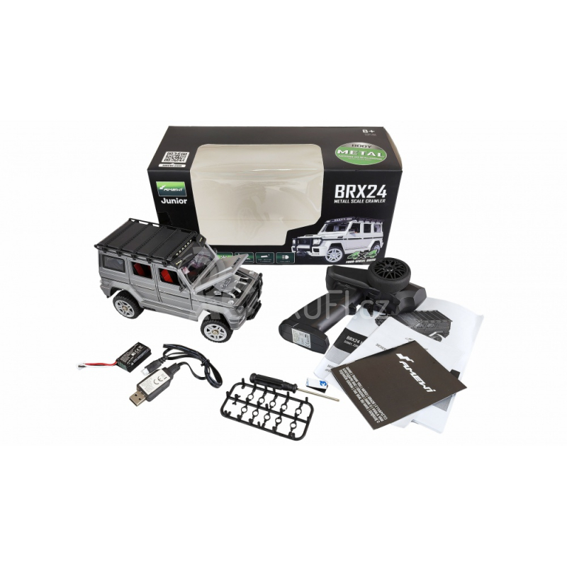 RC auto BRX24 Metal Scale Crawler 4WD, šedá